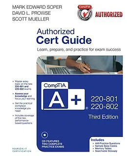 E-Book (epub) CompTIA A+ 220-801 and 220-802 Cert Guide von Mark Edward Soper, Dave Prowse, Scott Mueller