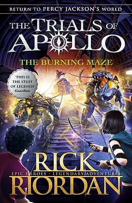 Couverture cartonnée The Trials of Apollo - The Burning Maze de Rick Riordan