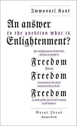 eBook (epub) Answer to the Question: 'What is Enlightenment?' de Immanuel Kant