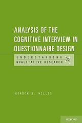 E-Book (pdf) Analysis of the Cognitive Interview in Questionnaire Design von Gordon B. Willis