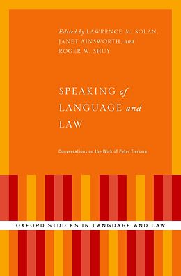 eBook (epub) Speaking of Language and Law de 