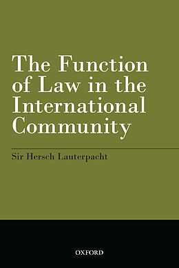 E-Book (epub) The Function of Law in the International Community von Hersch Lauterpacht