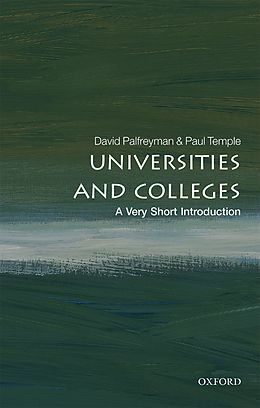 E-Book (pdf) Universities and Colleges: A Very Short Introduction von David Palfreyman, Paul Temple