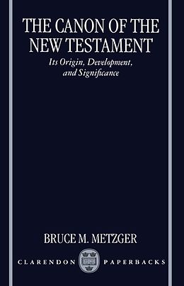 eBook (pdf) The Canon of the New Testament de Bruce M. Metzger