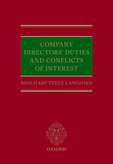 eBook (pdf) Company Directors' Duties and Conflicts of Interest de Rosemary Teele Langford