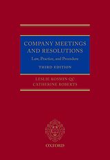 E-Book (pdf) Company Meetings and Resolutions von Leslie Kosmin, Catherine Roberts