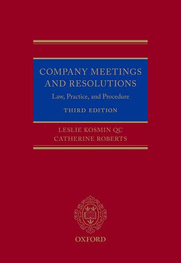 E-Book (epub) Company Meetings and Resolutions von Leslie Kosmin, Catherine Roberts