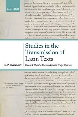 PDF Studies in the Transmission of Latin Texts von S. P. Oakley