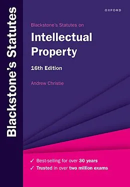 PDF Blackstone's Statutes on Intellectual Property von Andrew Christie