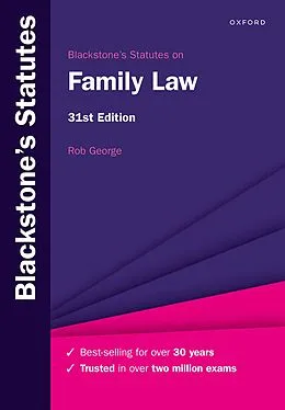 E-Book (pdf) Blackstone's Statutes on Family Law von Rob George