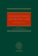 Livre Relié Transnational Securities Law 2e de Thomas (Senior Researcher, Senior Researc Keijser