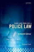 Couverture cartonnée Card and English on Police Law de Richard Card