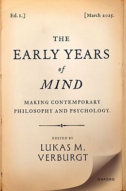 Livre Relié The Early Years of Mind de 