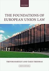 Couverture cartonnée The Foundations of European Union Law de Takis Tridimas