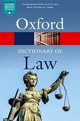 Kartonierter Einband A Dictionary of Law von 