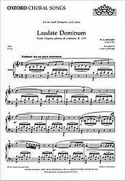 Wolfgang Amadeus Mozart Notenblätter Laudate Dominum KV339