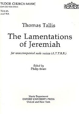 Thomas Tallis Notenblätter Lamentation of Jeremiah for