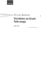 Michael Berkeley Notenblätter Variations on greek Folk-Songs