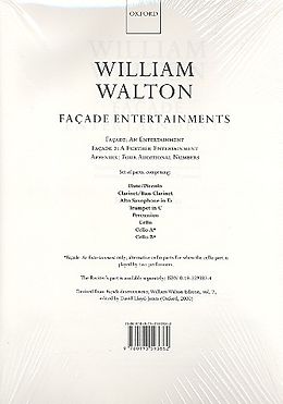 William Turner Sir Walton Notenblätter Facade Entertainments