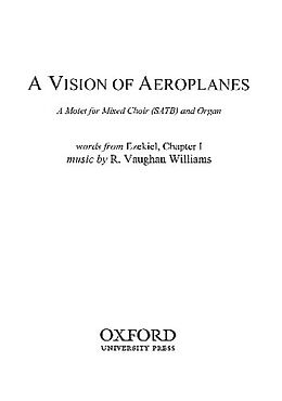 Ralph Vaughan Williams Notenblätter A Vision of Aeroplanes