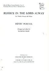 Henry Purcell Notenblätter Rejoice in the Lord alway