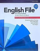 Set mit div. Artikeln (Set) English File 4e Pre-intermediate Student Book + Ebook + Op Pack (Ch De Bl At) von 