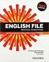 Broché English File Elementary Student's Book with German Wordlist de Clive Oxenden