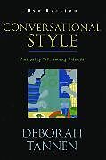 Couverture cartonnée Conversational Style de Deborah Tannen