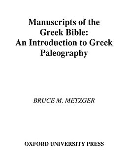 eBook (pdf) Manuscripts of the Greek Bible de Bruce M. Metzger