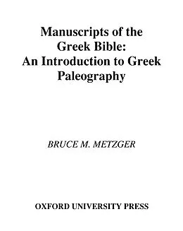 E-Book (pdf) Manuscripts of the Greek Bible von Bruce M. Metzger