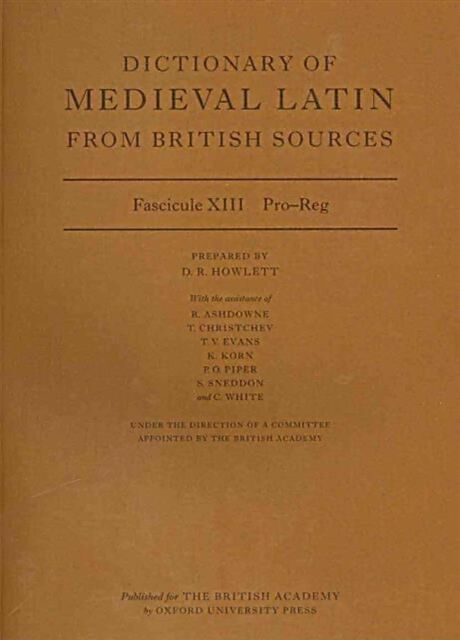 Dictionary of Medieval Latin from British Sources