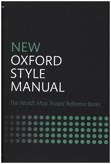 New Oxford Style Manual