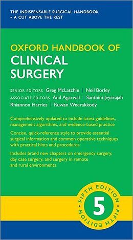 Couverture cartonnée Oxford Handbook of Clinical Surgery de Neil Borley