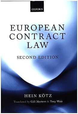 Livre Relié European Contract Law de Hein Kötz