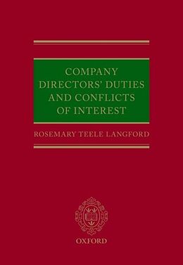 Livre Relié Company Directors' Duties and Conflicts of Interest de Rosemary Teele Langford