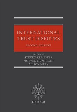 Livre Relié International Trust Disputes de Steven (Partner, Partner, Withers) Mcmil Kempster