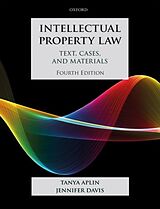 Couverture cartonnée Intellectual Property Law de Tanya Aplin, Jennifer Davis