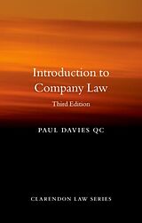 Couverture cartonnée Introduction to Company Law de Paul Davies