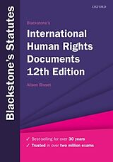 Couverture cartonnée Blackstone's International Human Rights Documents de Alison (Associate Professor in Internation Bisset
