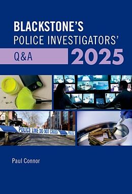 Couverture cartonnée Blackstone's Police Investigators' Q&A 2025 de Paul Connor