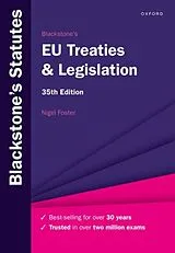 Kartonierter Einband Blackstone's EU Treaties & Legislation von Foster Nigel