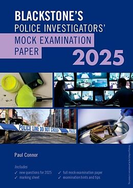 Couverture cartonnée Blackstone's Police Investigators Mock Exam 2025 de Paul Connor