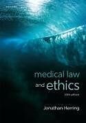 Couverture cartonnée Medical Law and Ethics 10e de Jonathan Herring