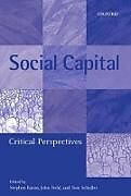 Couverture cartonnée Social Capital de Stephen Field, John Schuller, Tom Baron