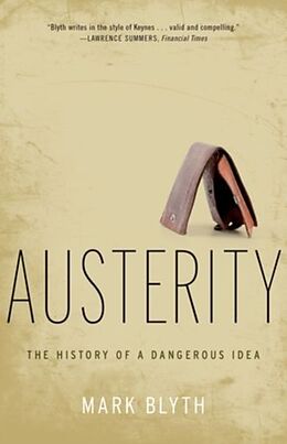 Couverture cartonnée Austerity de Mark Blyth