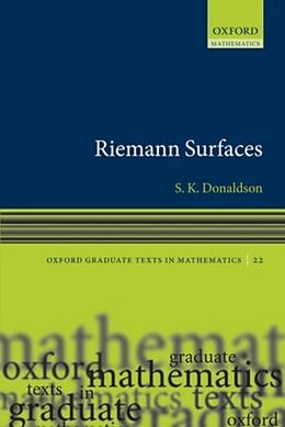 Kartonierter Einband Riemann Surfaces von Simon (Royal Society Research Professor, Imperial College, Londo