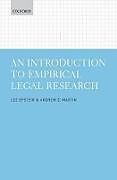 Couverture cartonnée An Introduction to Empirical Legal Research de Lee Epstein, Andrew D. Martin