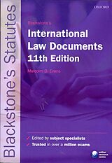 Couverture cartonnée Blackstone's International Law Documents de Malcolm Evans