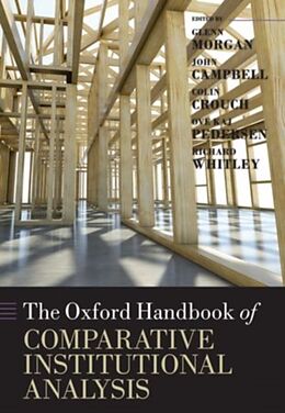 Couverture cartonnée The Oxford Handbook of Comparative Institutional Analysis de Glen N. (EDT) Morgan, John Campbell, Col Crouch