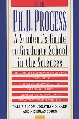 E-Book (epub) The Ph.D. Process von Dale F. Bloom, Jonathan D. Karp, Nicholas Cohen